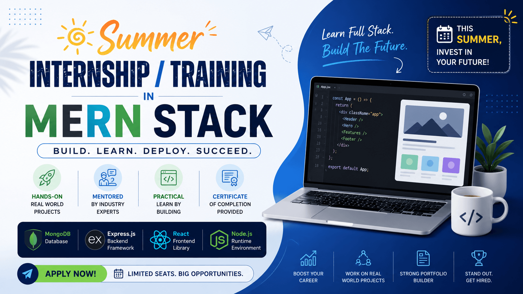 MERN Stack Summer Internship & Training Program